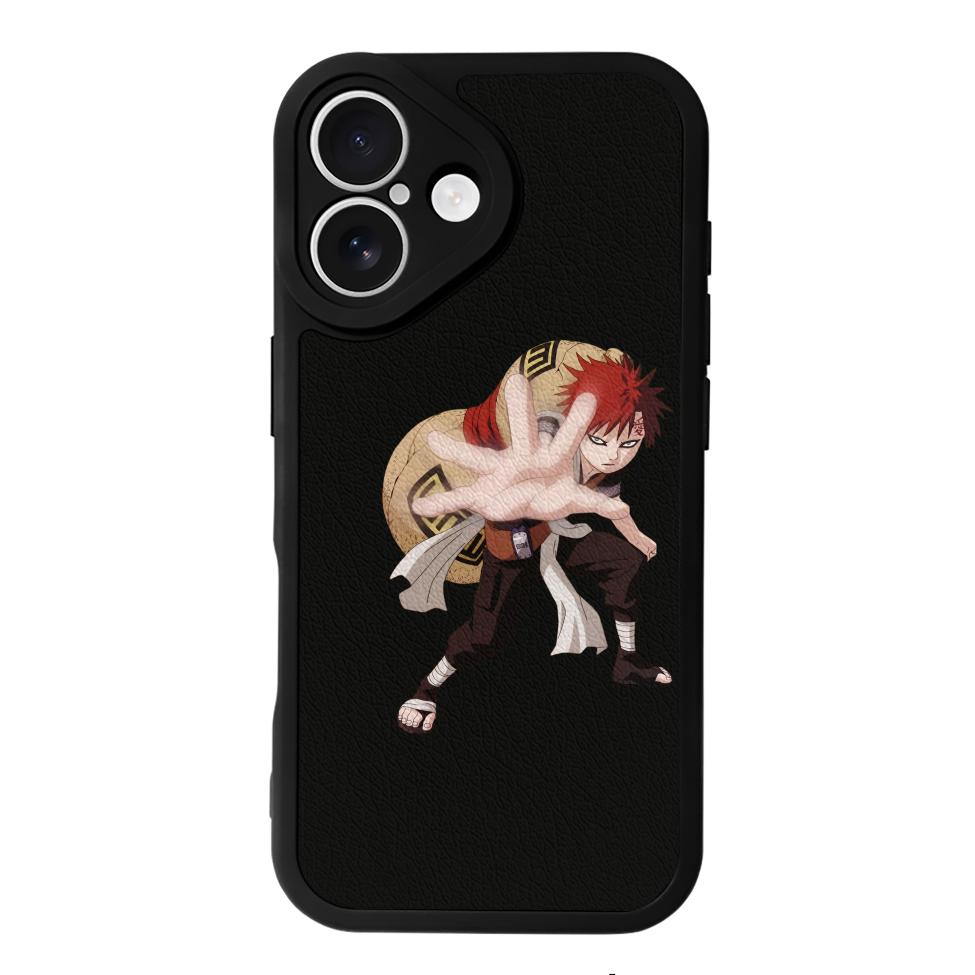 （画像用） NARUTO -ナルト- ガアラ Gaara 【iPhone 16シリーズ対応】シリコンスマホケース（レザー調） 材質：シリコン